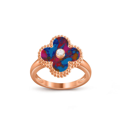 [LUXE]CLOVER DIAMOND RING ROSE GOLD COLLECTION