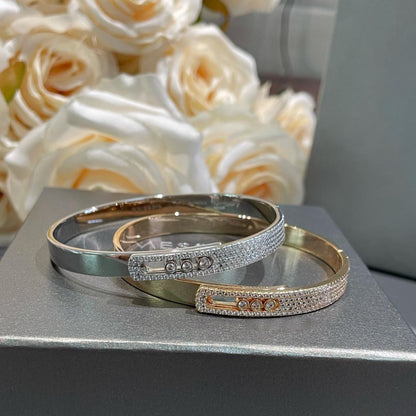 [Luxe Jewelry]Move Noa Rose Gold Pavé Diamond Bangle Bracelet