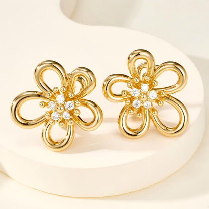 [Luxe Jewelry] FLOWERLACE EARRING 5 DIAMONDS