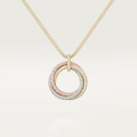 [Luxe Jewelry] TRINITY LARGE FULL DIAMOND  NECKLACE