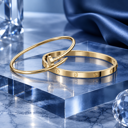 [Luxe Jewelery] LOVE & JUSTE Classic Bracelet Stack Set