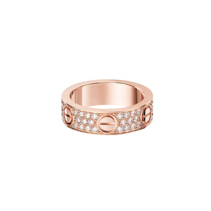 [Luxe Jewelry] LOVE RING 5.5MM DIAMONDS PAVED