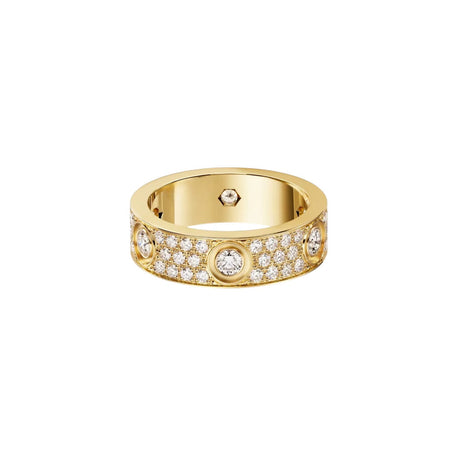 [Luxe Jewelry] LOVE 5.5MM FULL-PAVE 6-DIAMOND RING