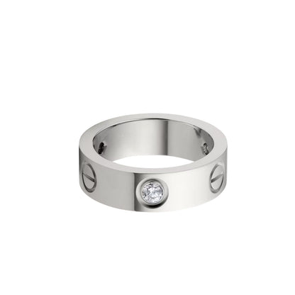 [Luxe Jewelry] LOVE 5.5MM 3 DIAMOND RING