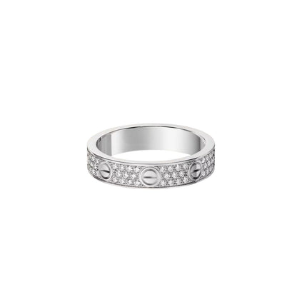 [Luxe Jewelry] LOVE RING 4.0MM DIAMOND PAVED