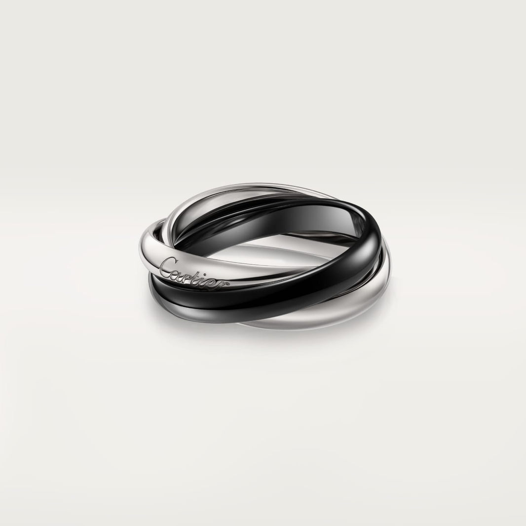 [Luxe Jewelry] TRINITY 3.2MM RING BLACK CERAMIC