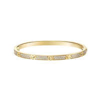 [Luxe Jewelery]Clover & Love Diamond-Paved Radiant Line 2-Piece Bracelet Stack Set