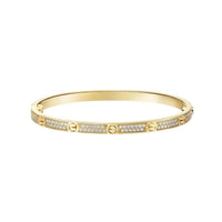 [Luxe Jewelery] JUSTE Diamond & LOVE Diamond-Paved Bracelet Stack Set