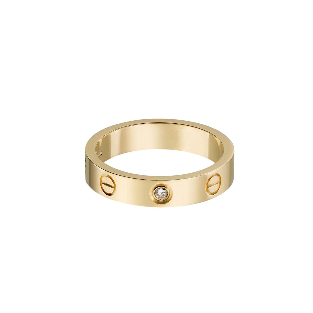 [Luxe Jewelry] LOVE 4MM 1 DIAMOND RING