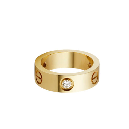 [Luxe Jewelry] LOVE 5.5MM 3 DIAMOND RING