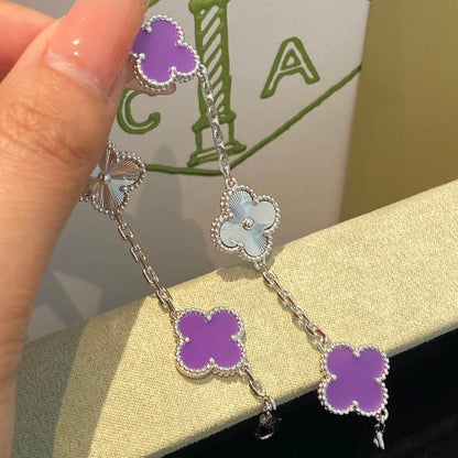 [LUXE] CLOVER 5 MOTIF VIOLET BRACELET COLLECTION