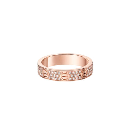 [Luxe Jewelry] LOVE RING 4.0MM DIAMOND PAVED