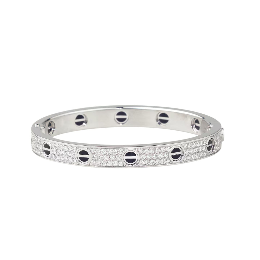 [Luxe Jewelry] LOVE BRACELET 6.1MM DIAMOND-PAVED CERAMIC