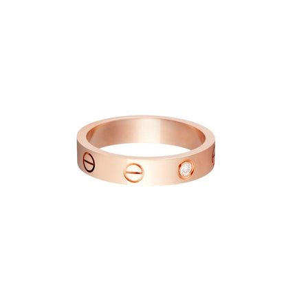 [Luxe Jewelry] LOVE 4MM 1 DIAMOND RING