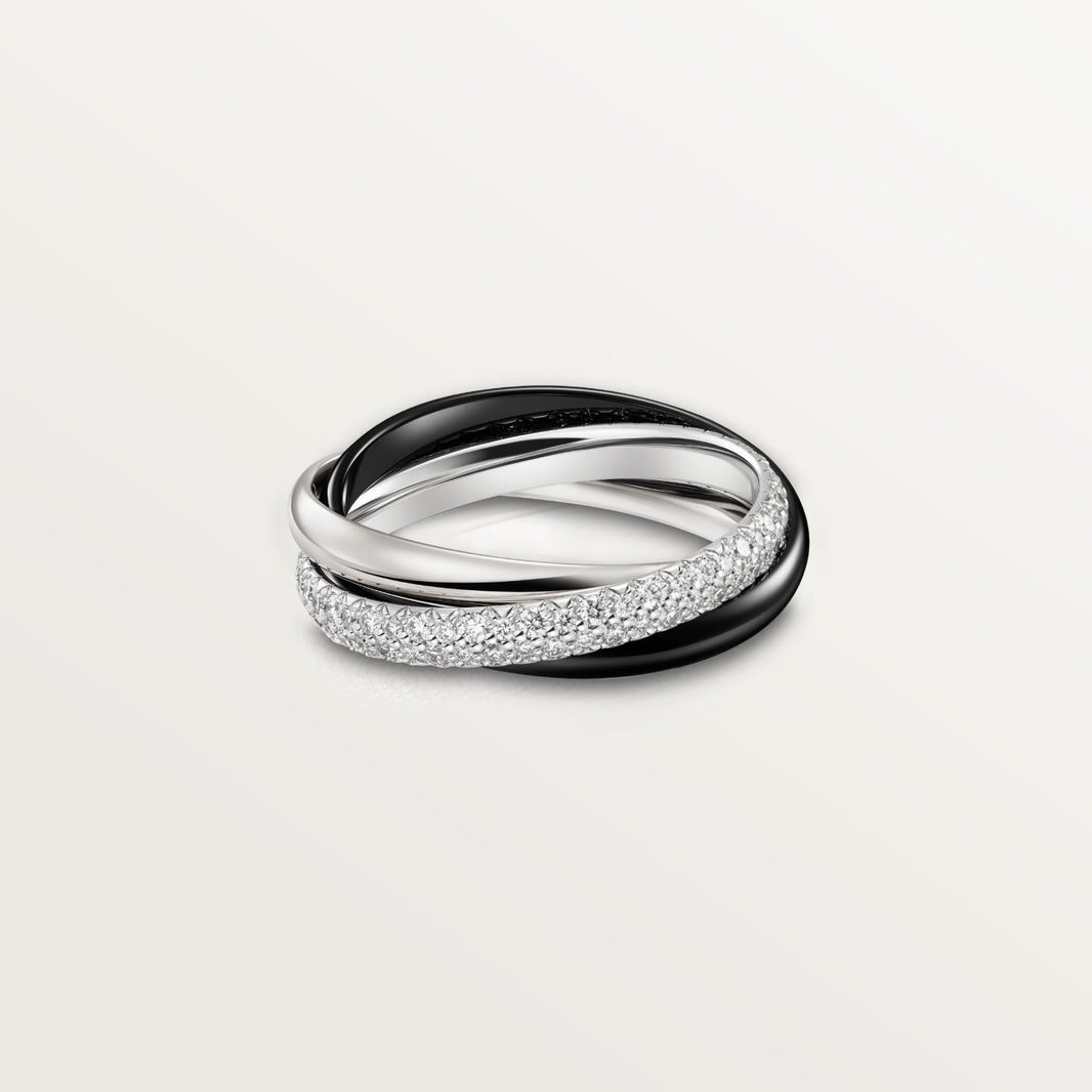 [Luxe Jewelry] TRINITY 3.2MM RING BLACK CERAMIC