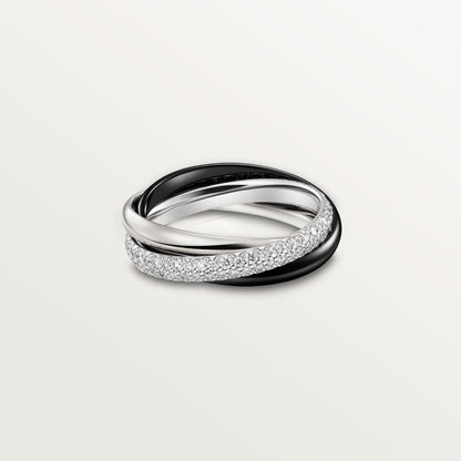 [Luxe Jewelry] TRINITY 3.2MM RING BLACK CERAMIC