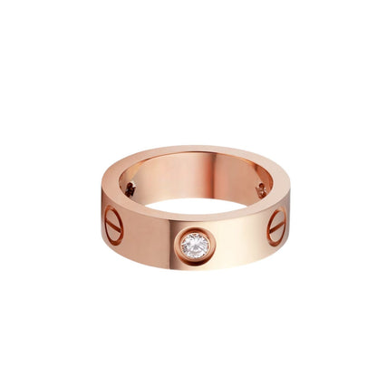 [Luxe Jewelry] LOVE 5.5MM 3 DIAMOND RING