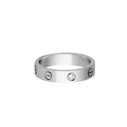 [Luxe Jewelry] LOVE 4MM 1 DIAMOND RING