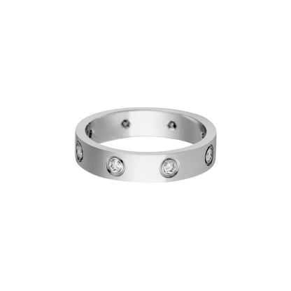 [Luxe Jewelry] LOVE 4MM 8 DIAMOND RING