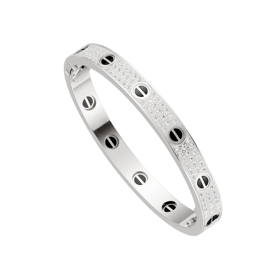[Luxe Jewelry] LOVE BRACELET 6.1MM DIAMOND-PAVED CERAMIC