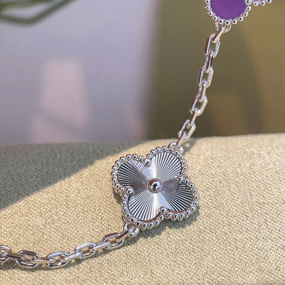 [LUXE] CLOVER 5 MOTIF VIOLET BRACELET COLLECTION