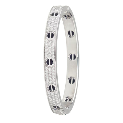 [Luxe Jewelry] LOVE BRACELET 6.1MM DIAMOND-PAVED CERAMIC