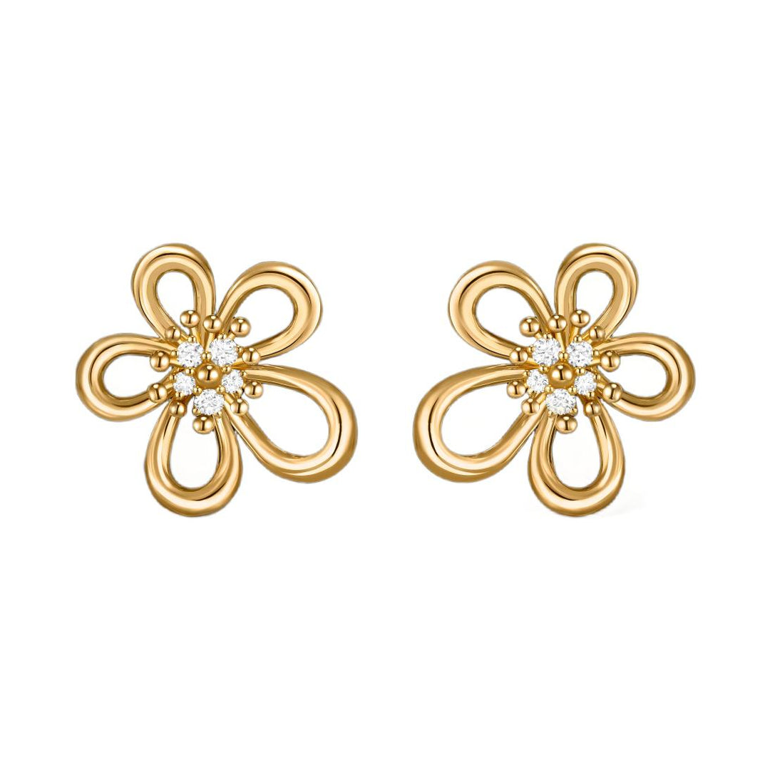 [Luxe Jewelry] FLOWERLACE EARRING 5 DIAMONDS