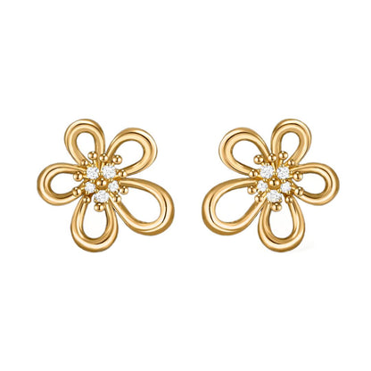 [Luxe Jewelry] FLOWERLACE EARRING 5 DIAMONDS