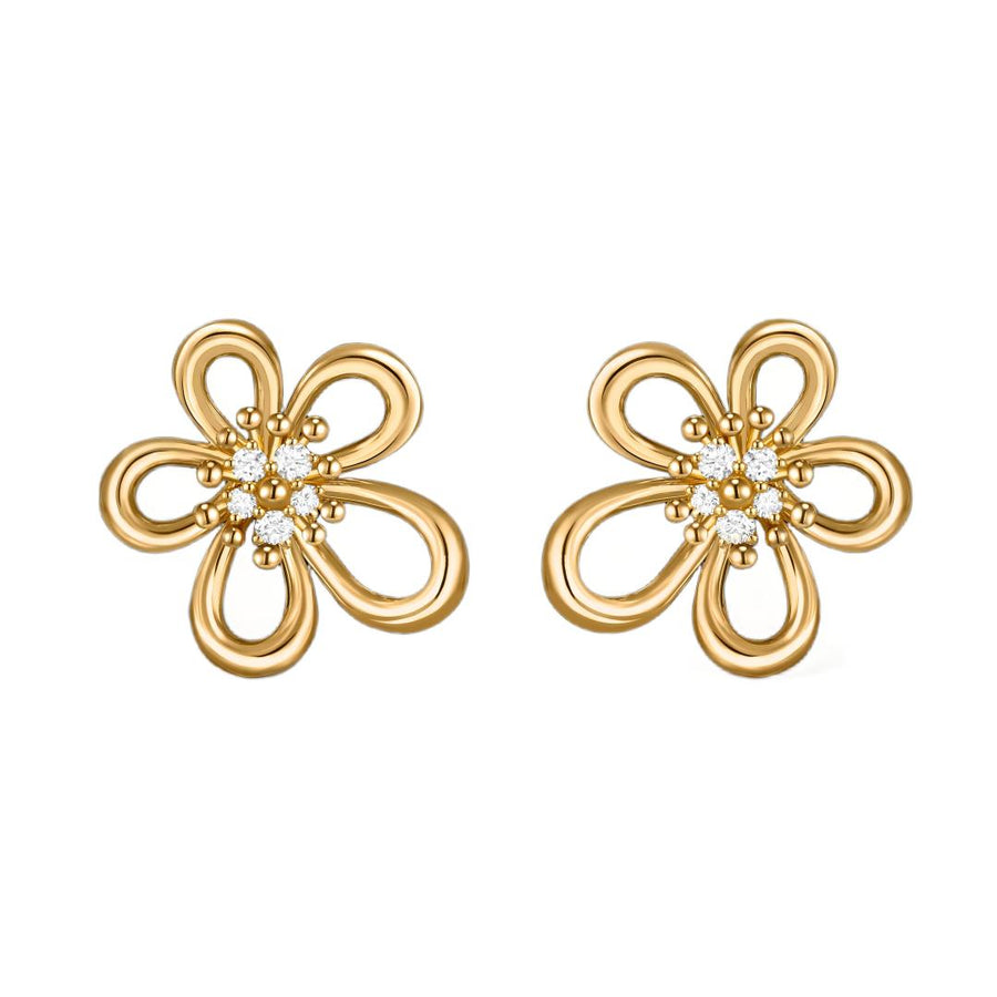 [Luxe Jewelry] FLOWERLACE EARRING 5 DIAMONDS