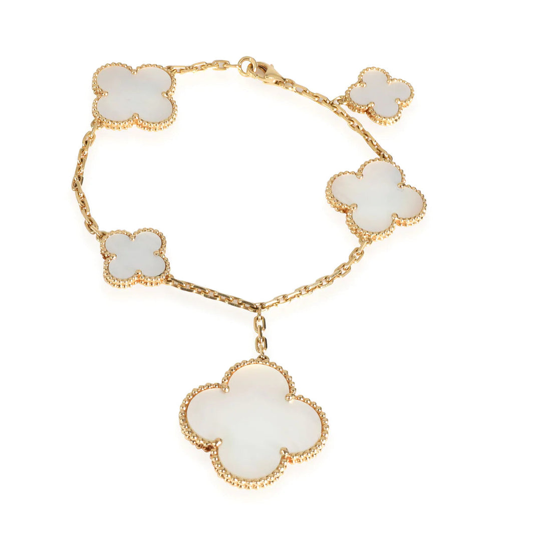 [LUXE]MAGIC CLOVER MOP GOLD BRACELET 5 MOTIFS