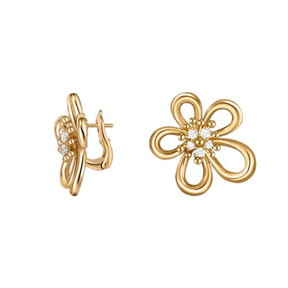 [Luxe Jewelry] FLOWERLACE EARRING 5 DIAMONDS