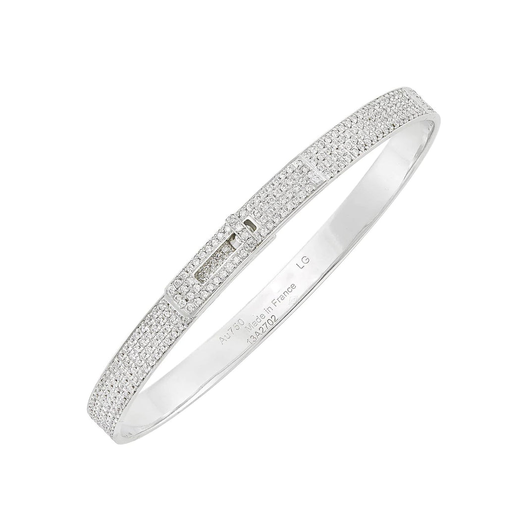 [LUXE]HM KELLY ARMBAND IN SILBER UND VOLLSTÄNDIG MIT DIAMANTEN BEFESTIGUNG