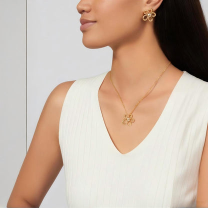 [Luxe Jewelry] FLOWERLACE EARRING 5 DIAMONDS