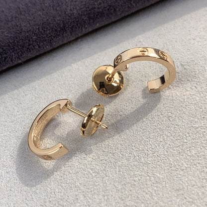 [Luxe]LOVE EARRINGS 2.65MM PINK GOLD