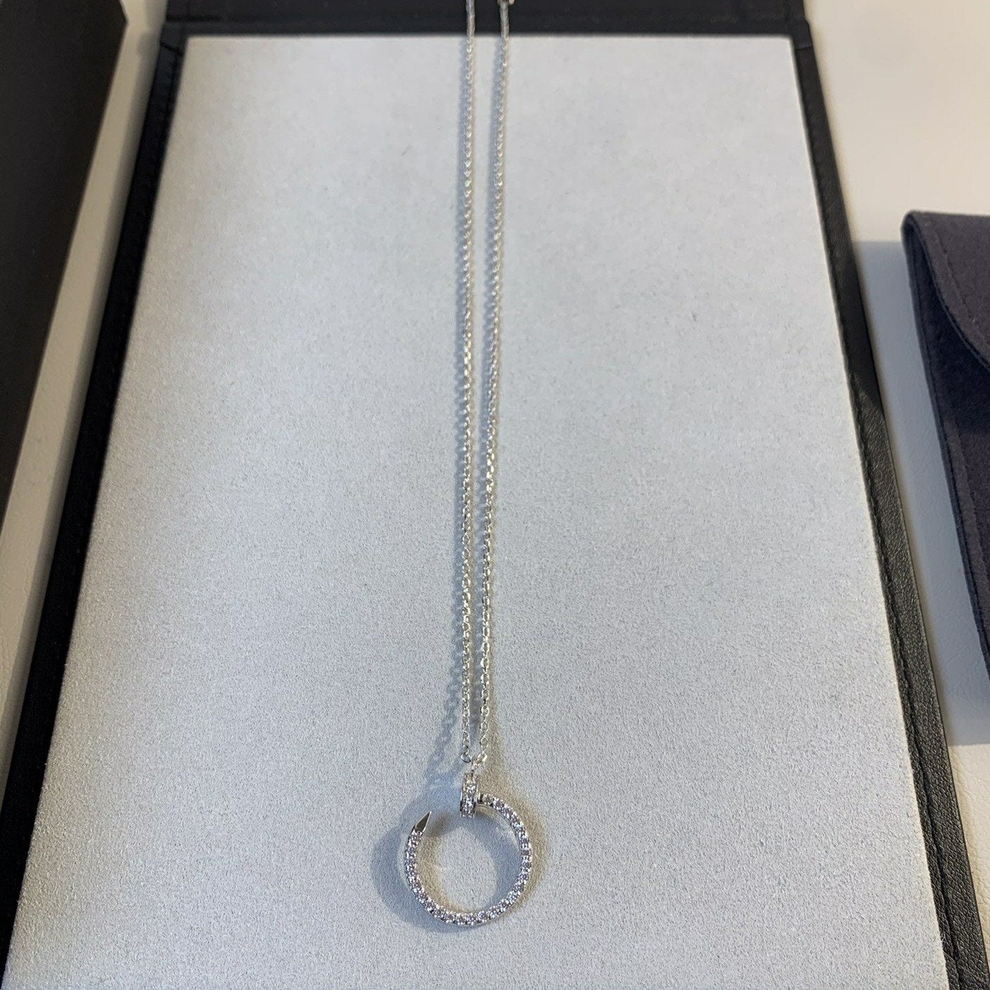 [Luxe]JUSTE NECKLACE SILVER DIAMONDS