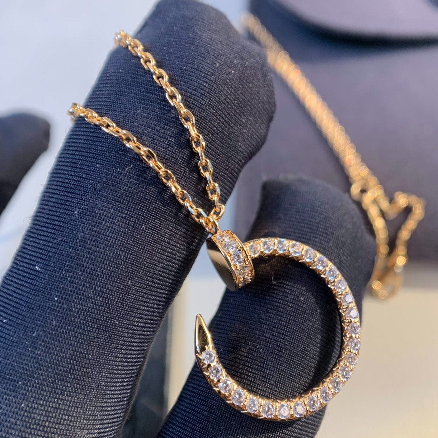 [Luxe]JUSTE NECKLACE PINK GOLD DIAMONDS