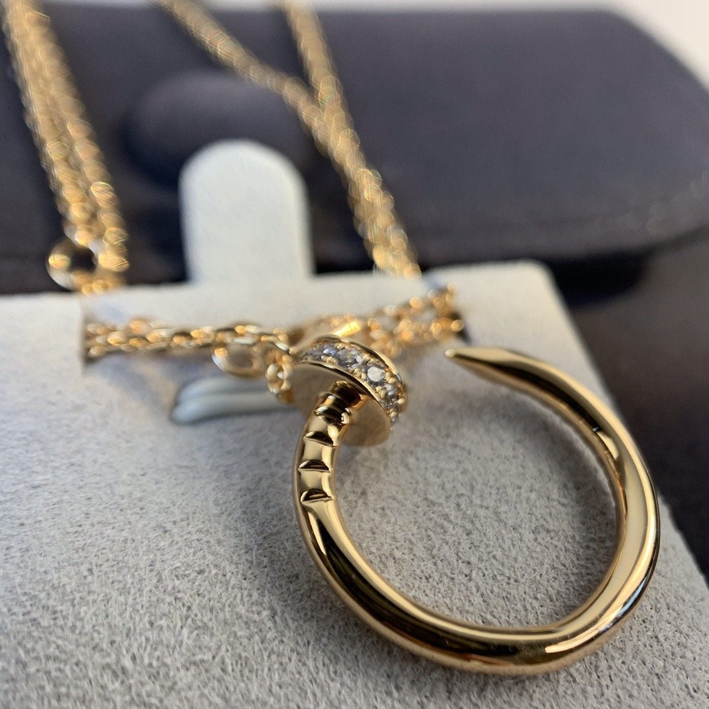 [Luxe]JUSTE NECKLACE PINK GOLD DIAMONDS