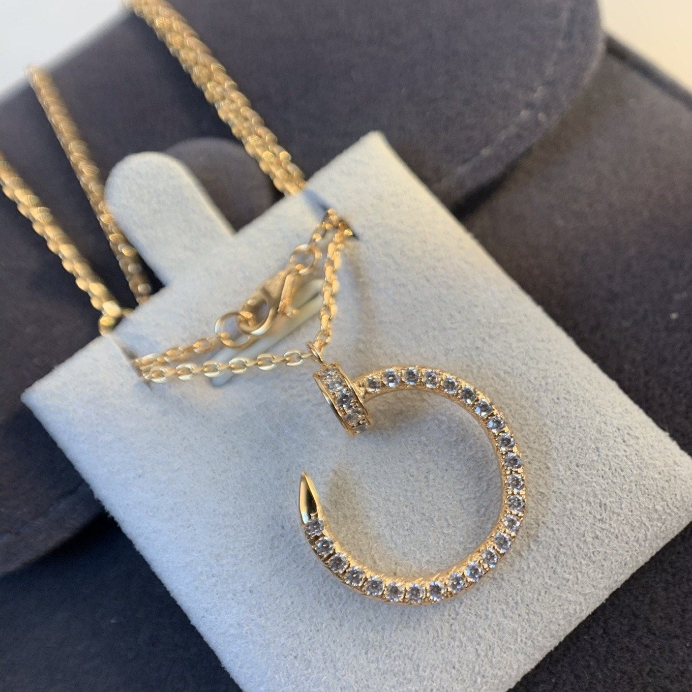 [Luxe]JUSTE NECKLACE PINK GOLD DIAMONDS