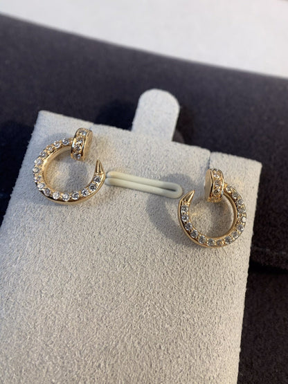 [LUXE]JUSTE OHRRINGE GOLDENE DIAMANTEN 