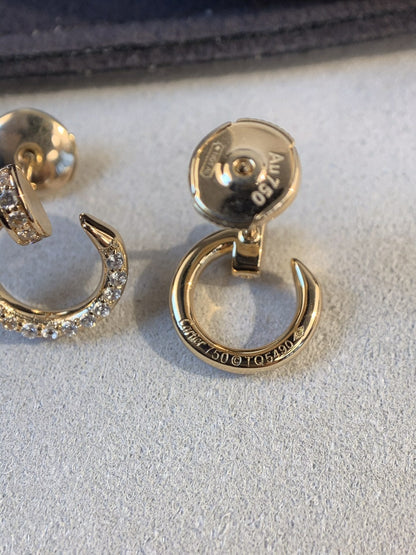 [LUXE]JUSTE OHRRINGE GOLDENE DIAMANTEN 