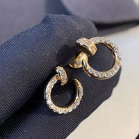 [LUXE]JUSTE OHRRINGE GOLDENE DIAMANTEN 