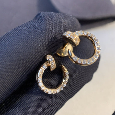 [LUXE]JUSTE OHRRINGE GOLDENE DIAMANTEN 