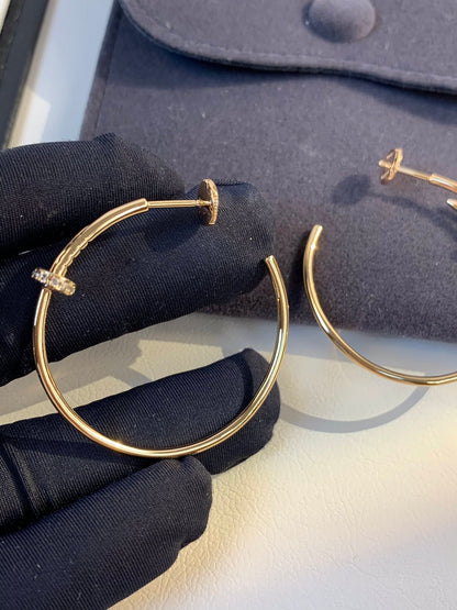 [LUXE]JUSTE イヤリング ゴールド ダイヤモンド 1.8mm 
