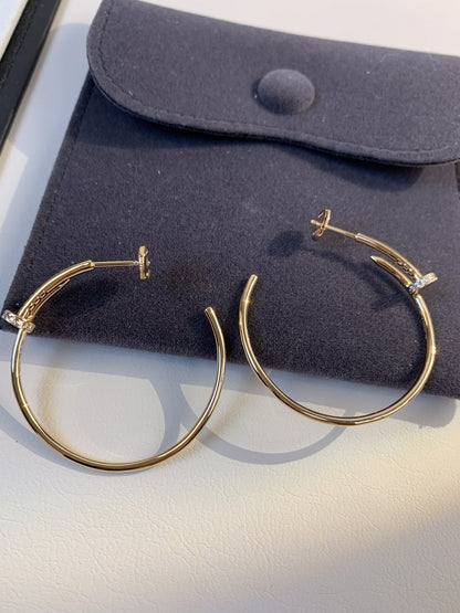 [LUXE]JUSTE イヤリング ゴールド ダイヤモンド 1.8mm 