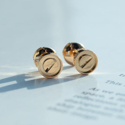 [Luxe]LOVE EARRINGS PINK GOLD 10MM