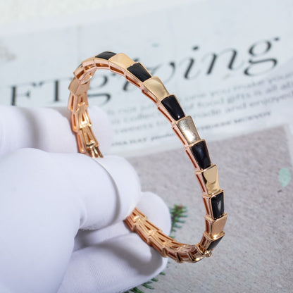 [Luxe]SERPENTI BRACELET PINK GOLD ONYX