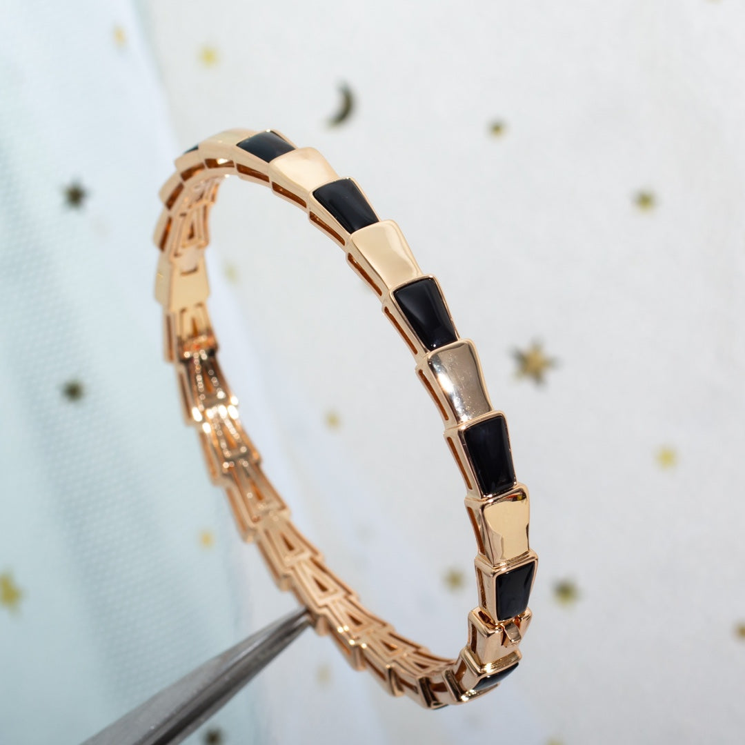 [Luxe]SERPENTI BRACELET PINK GOLD ONYX