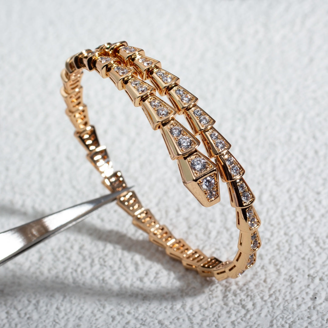 [Luxe]SERPENTI BRACELET 6.8MM PINK GOLD DIAMOND