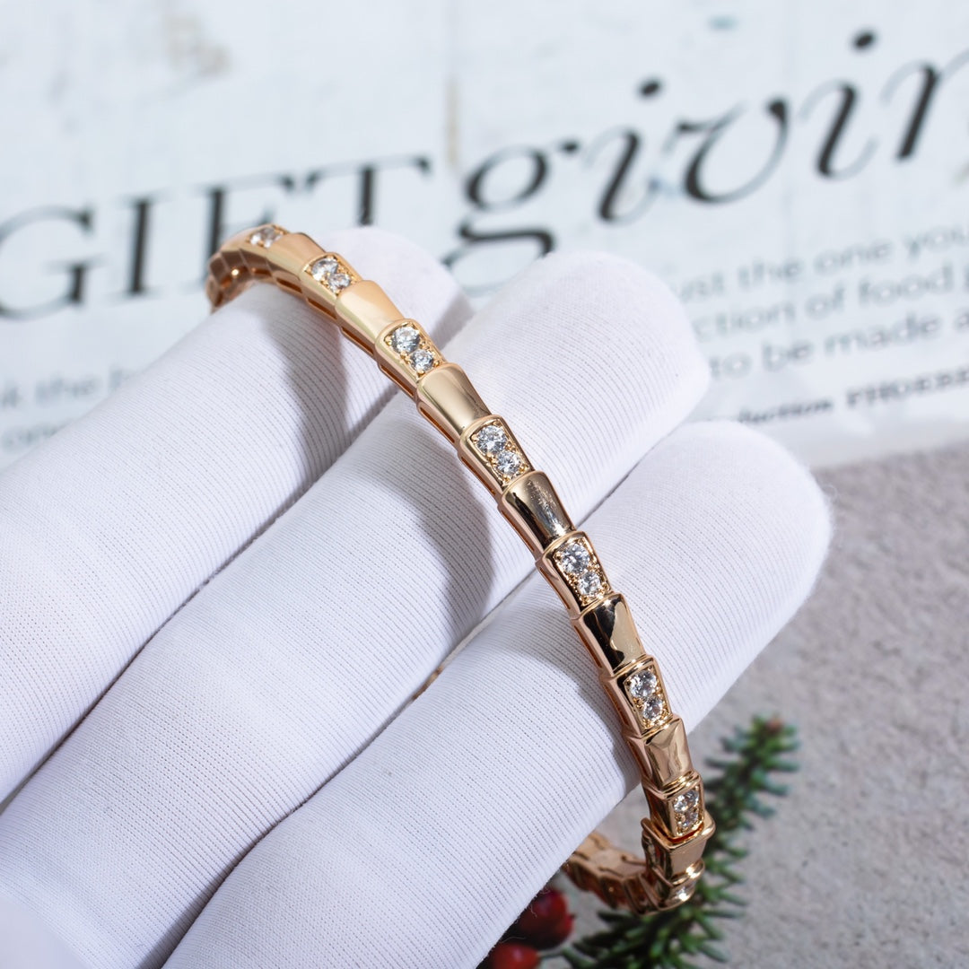 [Luxe]SERPENTI SMALL BRACELET PINK GOLD DIAMOND