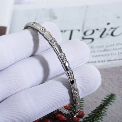 [Luxe]SERPENTI BRACELET SILVER DIAMOND